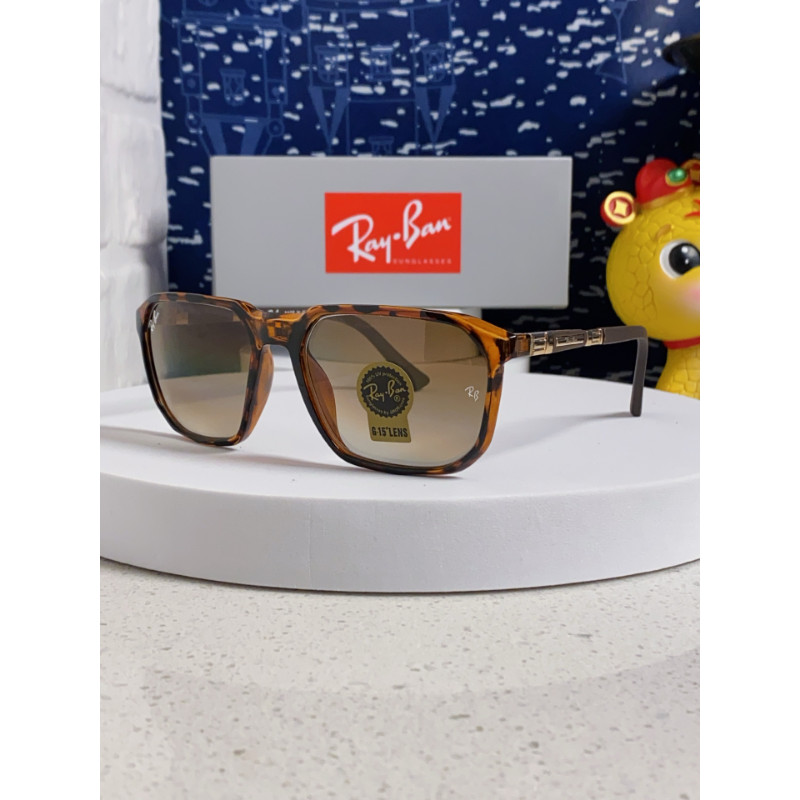 RayBan5104 Retro Square กรอบแว่นตากันแดดสีน้ําตาล All-Match Slimmer ดูเกาหลีสไตล์อินเทรนด์แว่นตาผู้ช