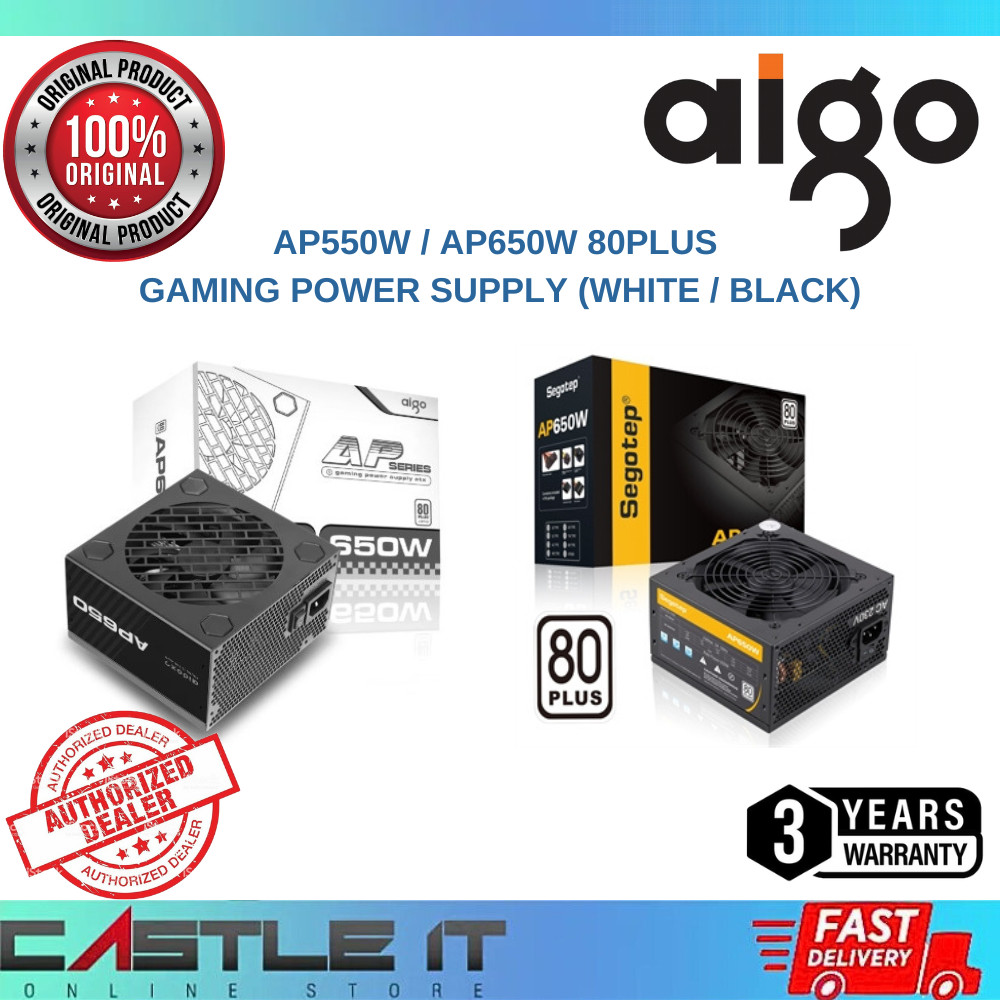 Aigo AP แหล่งจ่ายไฟ AP750W AP650W AP550W สีดําสีขาว 80PLUS EU ATX แหล่งจ่ายไฟสําหรับเล่นเกม PSU