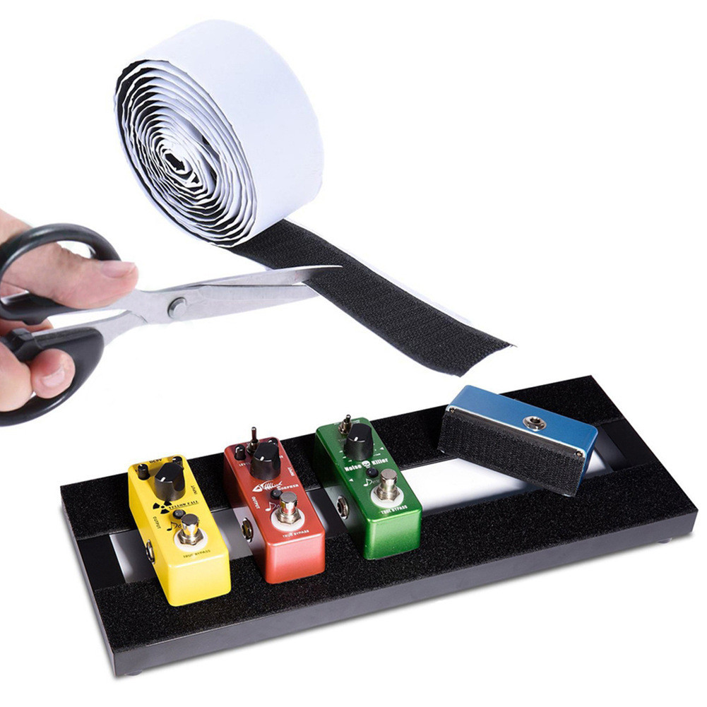 5 ซม. * 2M Surface Loop / Hook Surface Guitar Effect Pedal เทปกีตาร์ไฟฟ้า Effector Pedal Pasting Block Velcro สติกเกอร์กระดาษ Pile