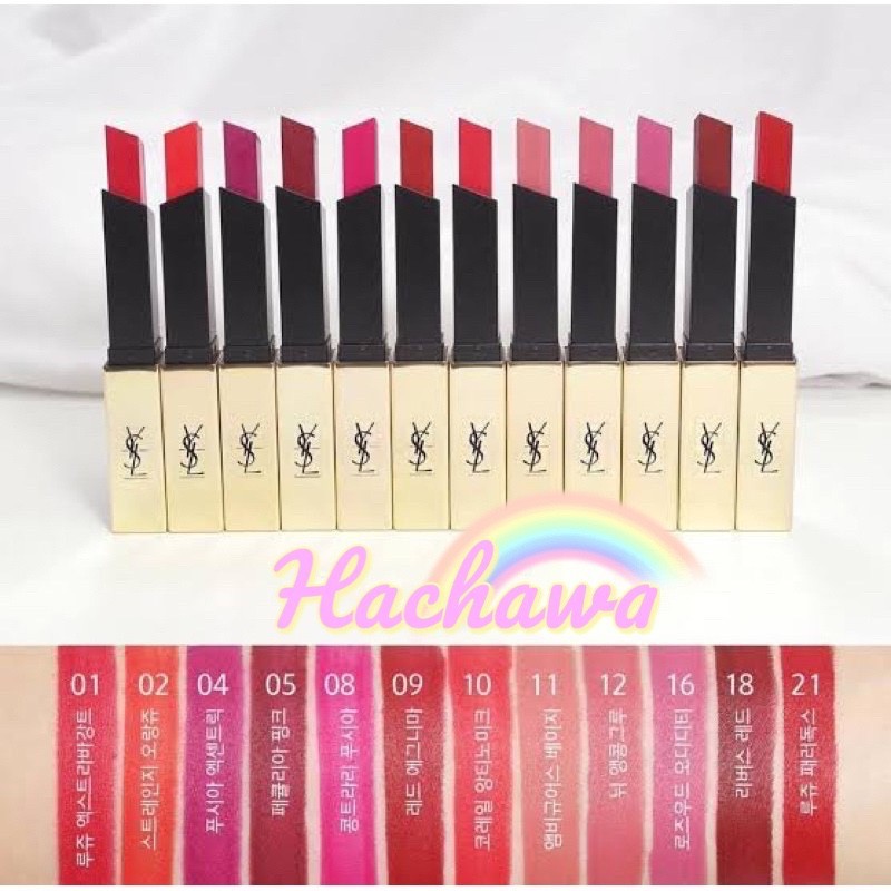 แท้ ลิป YSL Pur Couture the slim สี 5, 8, 11, 22, 31 ไซส์จริงคะ
