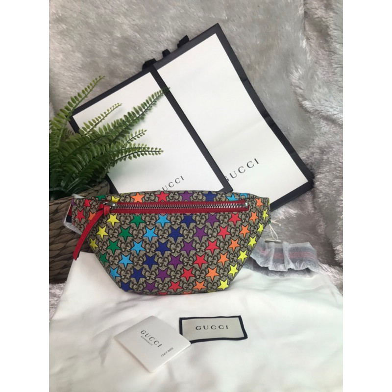 gucci กระเป๋าคาดอกแท้