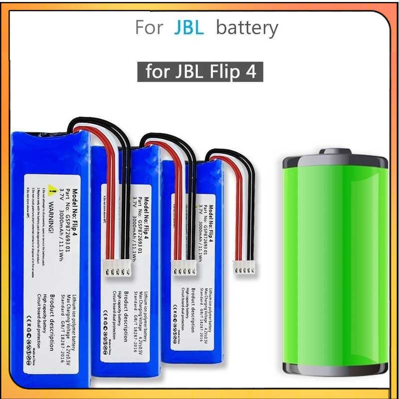 แบตเตอรี่ Flip4 GSP872693(GSP872693 01) สำหรับ JBL 4, Flip 4 Special Edition flip4