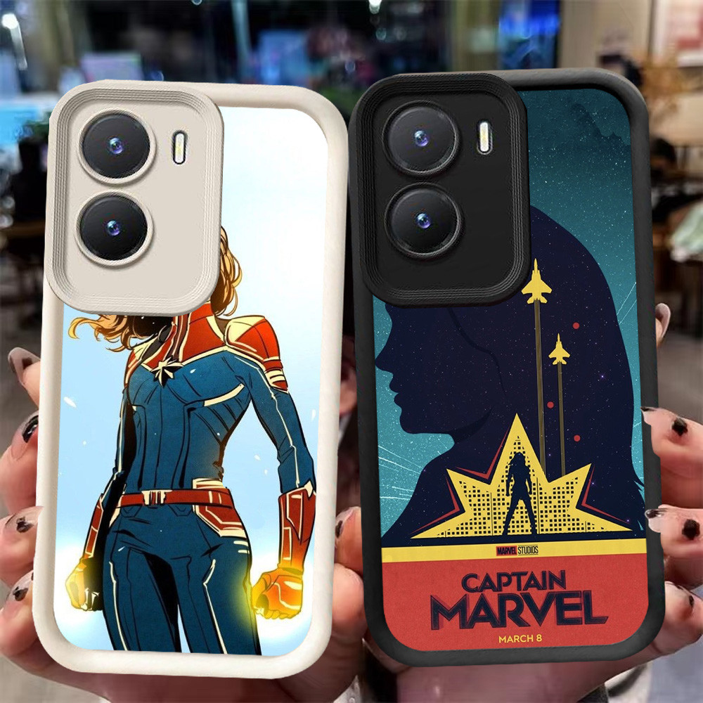 XI96 ปลอกกัปตันมาร์เวลสําหรับ VIVO Y33e IQOO Z9X 13 Z9 Y75 Y83 Y01 Z10 Y73 V17 5G สีดําสีขาว