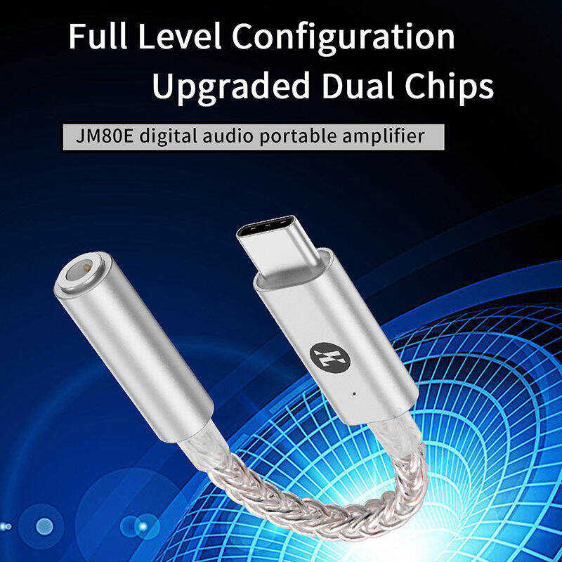 ❤ JCALLY Jm80e Es9280ac PRO DAC Chip Digital Audio Protable Amp Type C To 3.5Mm PCM 32 Bit/768