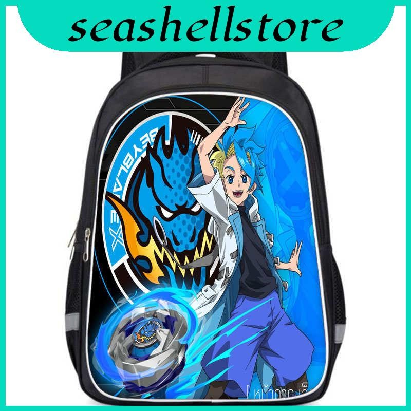 ทนทาน Beyblade X กระเป๋าเป้สะพายหลัง Comfort Fit กระเป๋าความจุขนาดใหญ่โรงเรียนเพื่อการศึกษา