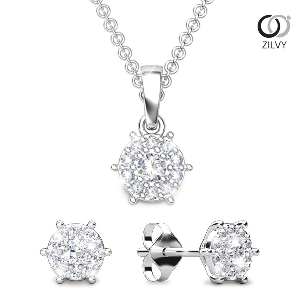 Zilvy - เซทสร้อยคอพร้อมจี้ และต่างหู (P126/RER087)