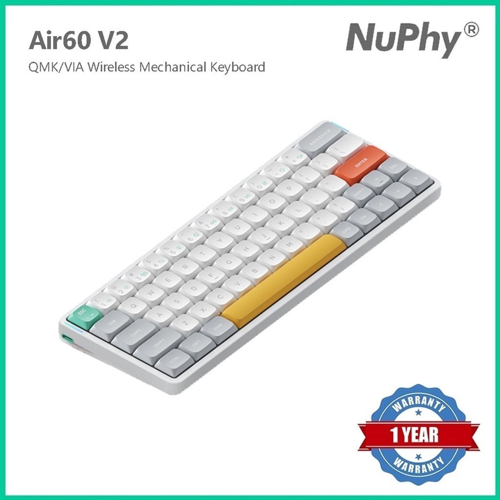 Nuphy Air60 V2 QMK/VIA คีย์บอร์ดไร้สาย