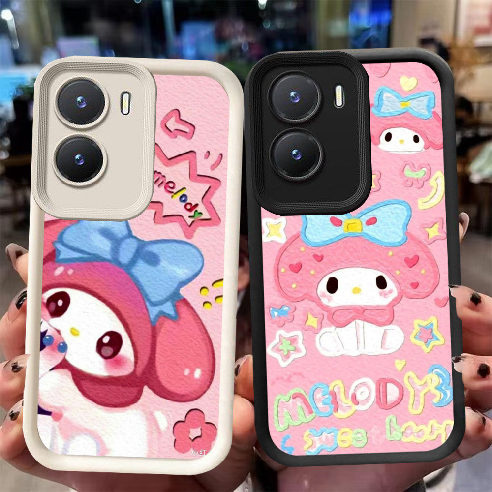 XI43 Melody ปลอกสําหรับ VIVO Y33e IQOO Z9X 13 Z9 Y75 Y83 Y01 Z10 Y73 V17 5G สีดําสีขาว