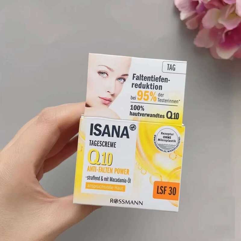 ▥ ครีมกลางวัน Q10 Germany Isana Coenzyme 50มล. กรดไฮยาลูโรนิกบำรุงล้ำลึกต่อต้านริ้วรอยชุ่มชื้นแ