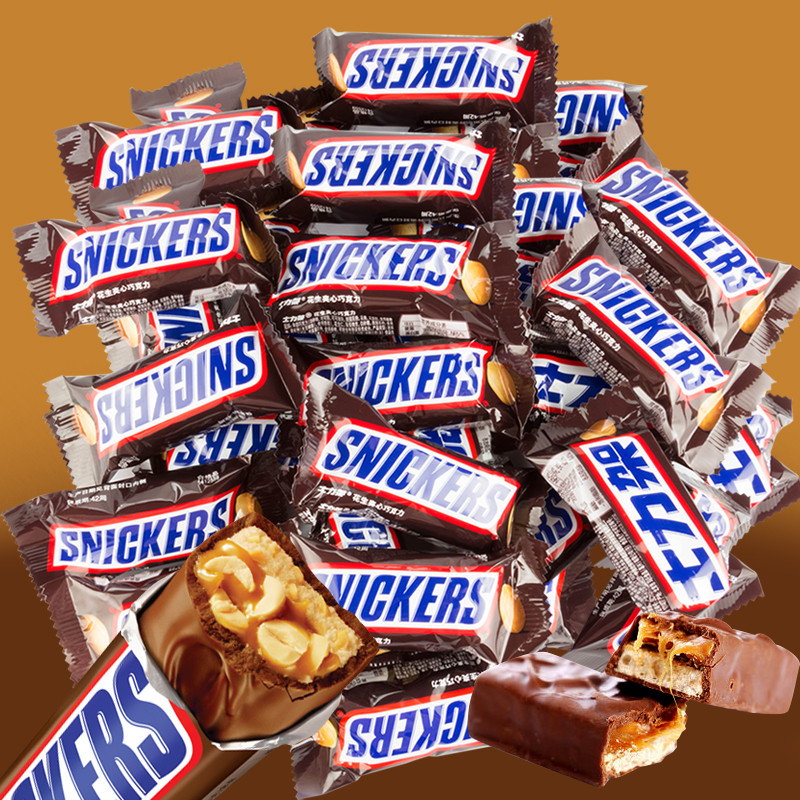 Snickers แซนวิชถั่วลิสงจำนวนมาก 3000g ช็อคโกแลต การเฉลิมฉลองงานแต่งงาน ขนม ของขบเคี้ยว