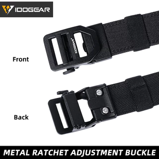 IDOGEAR 1.5 "ยุทธศาสตร์หัวเข็มขัดโลหะปรับได้เข็มขัดไนล่อนที่แข็งแกร่ง IPSC เข็มขัดหนัก 3434