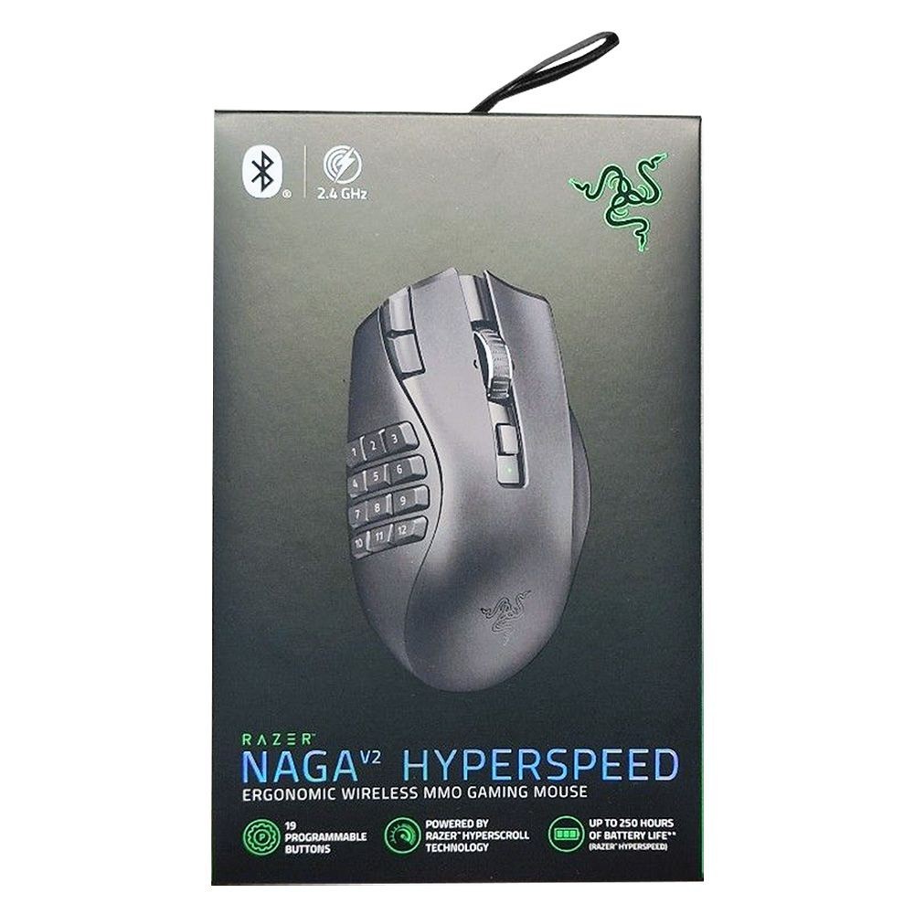 Razer Naga V2 HyperSpeed Ergonomic Wireless MMO Gaming Mouse (RZ01-0360) 30k DPI
