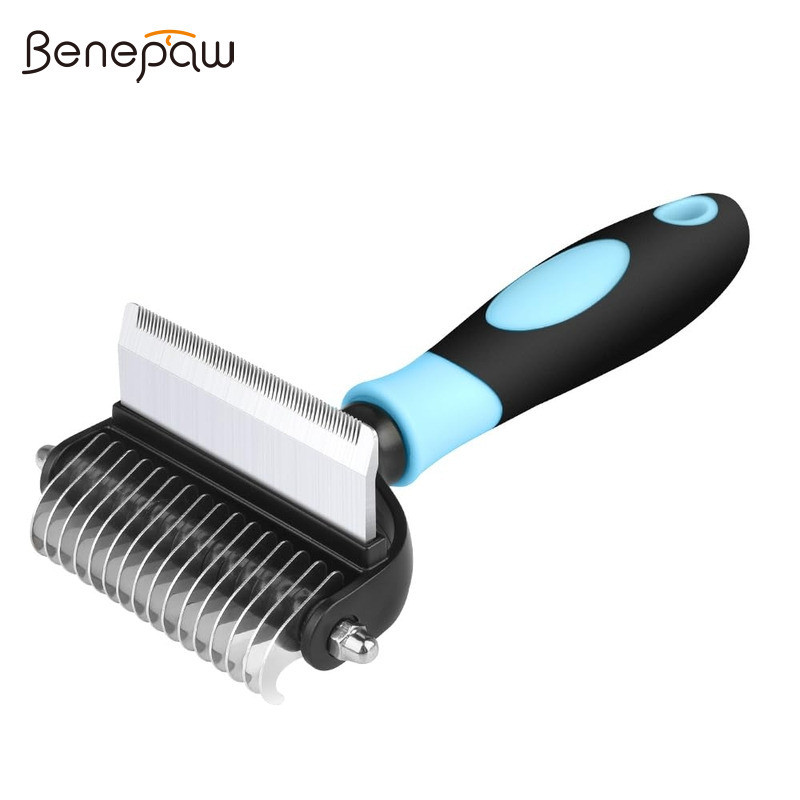 ​​Benepaw Dog Deshedding แปรง Undercoat Rake Dematting เครื่องมือสําหรับผมสั้นยาวสัตว์เลี้ยง Non Slip Handle Gentle Grooming เยอรมัน Shepherd Husky Golden Retriever​​