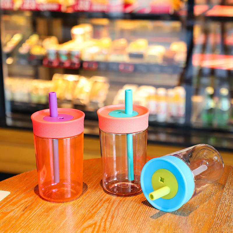‌แก้วดูดน้ําแบบพกพา Owala สีสันสดใส น่ารัก ขนาดมินิ แบบซิลิโคนพลาสติก ใส่ได้ทั้งน้ําและกาแฟ