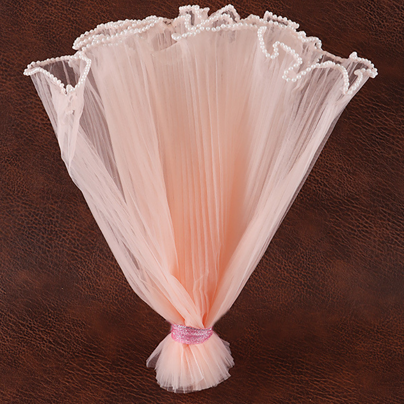 (4หลา/ถุง) 28เซนติเมตรคลื่นเส้นด้ายวันวาเลนไทน์ลูกไม้ดอกไม้บรรจุภัณฑ์วัสดุตาข่ายเส้นด้ายเทศกาลกล่องของขวัญบรรจุภัณฑ์แฮนด์เมดทําเองริบ - รูปที่ 2