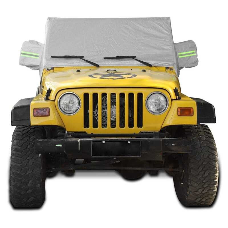 ▥ หมวกกันแดดสำหรับ Jeep Wrangler TJ 1997-2006 หมวกกันฝนหิมะ Weather