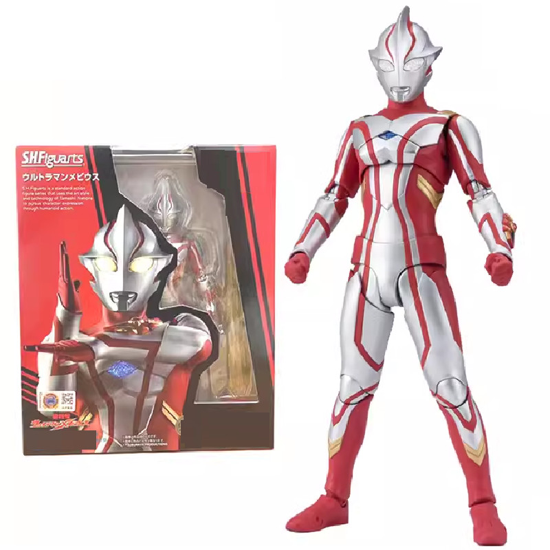 SHF Ultraman Mebius ประติมากรรมกระดูกจริง Xiaomu Luminous Multi-Joint Super movable ตุ๊กตามือของเล่