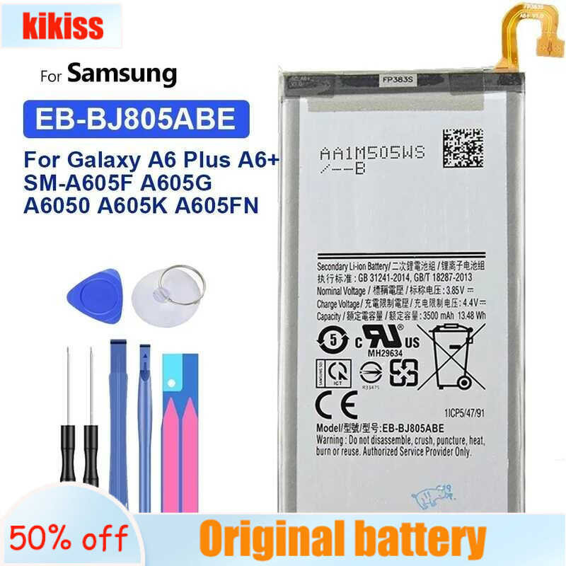 EB-BJ805ABE 3500mAh แบตเตอรี่สำหรับ Samsung Galaxy A6 Plus SM-A605F A605G A6050 A605K A605FN A605GN