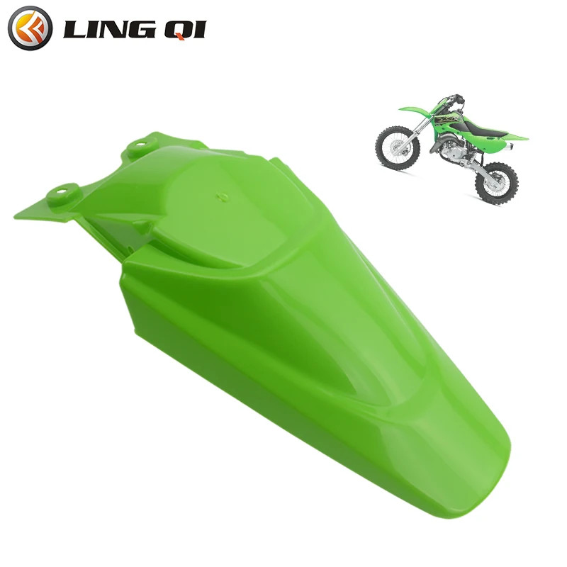 LING QI รถจักรยานยนต์ด้านหลัง Mudguard Fairing Body ฝาครอบพลาสติกชุด Fender สําหรับ KLX110 Motocross