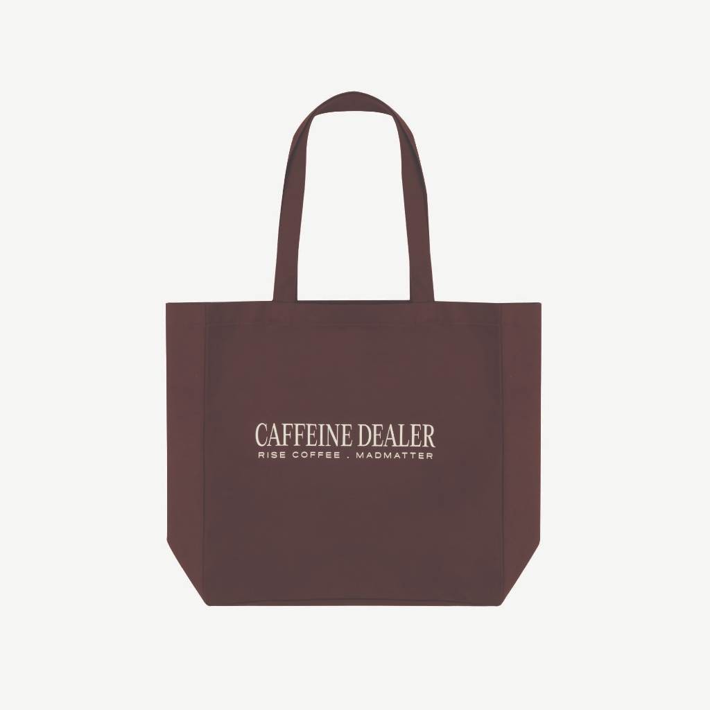 ♞,♘RISE COFFEE X MADMATTER Caffeine Dealer Tote Bag XSB
