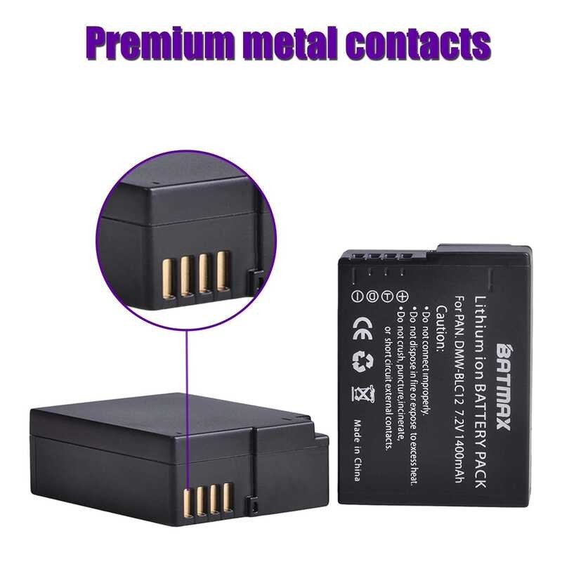 ❃ Batmax Dmw-Blc12 Blc12 Dmw-Blc12e แบตเตอรี่ + LCD Dual Charger Type C สําหรับ  Lumix ❃