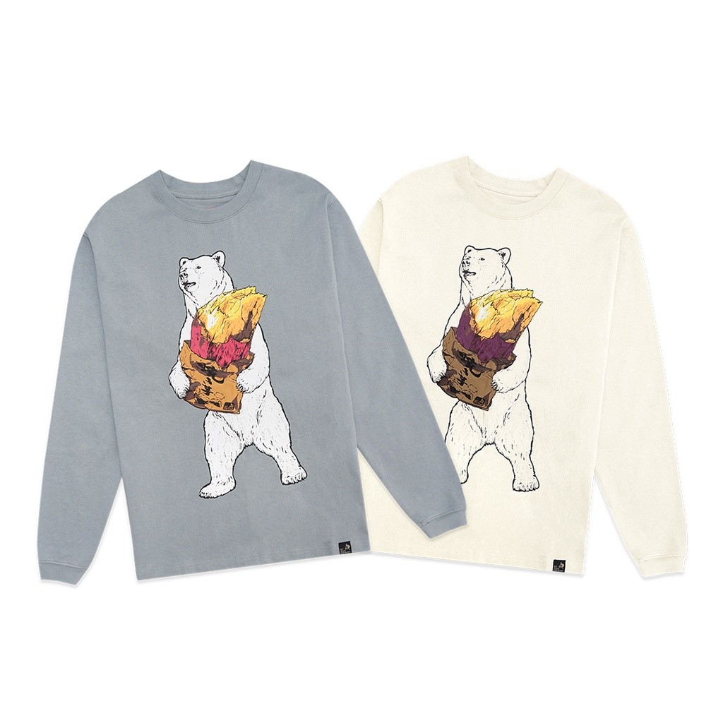 ♞Go Slow Caravan Yakiimo Bear เสื้อยืดแขนยาว vgh