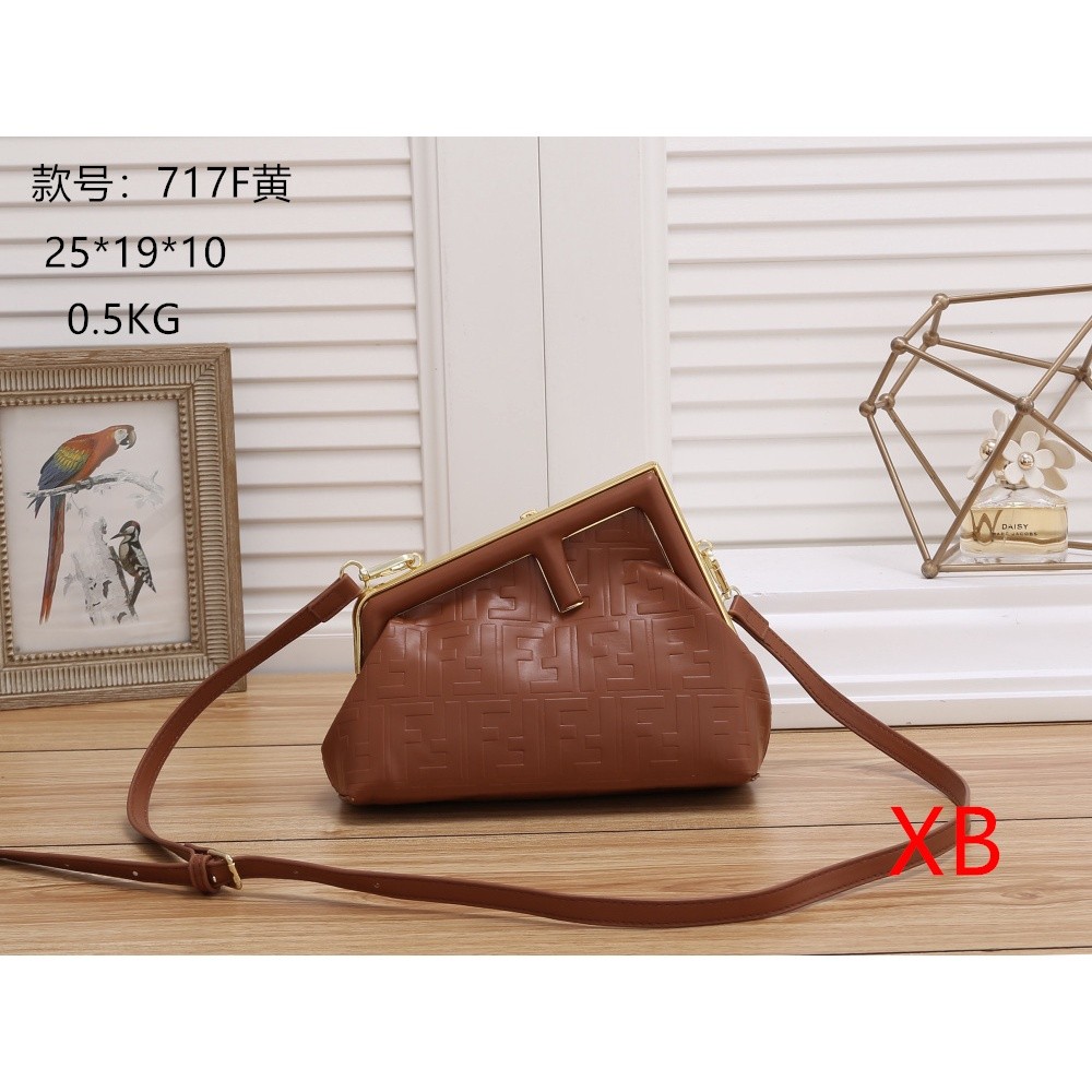 ในสต็อก 2022 Fendi คุณภาพสูงแฟชั่นคลาสสิกกระเป๋าAll-Matchของแท้หนังขนาดกลางTote Vintage Messenger Wo