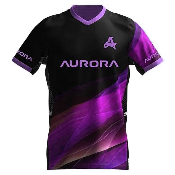 ((ชื่อและหมายเลขที่กําหนดเองฟรี))2024 Aurora MPL-PH S14 O-คอ Jersey,ล่าสุด Aurora E-sports เสื้อยืด 