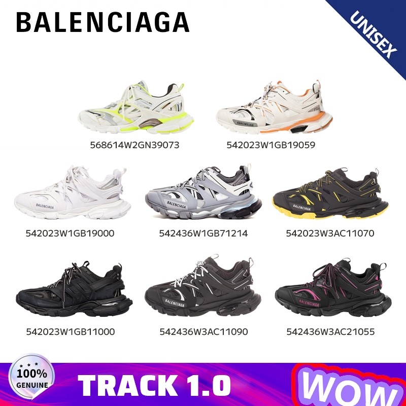 【ส่วนลดเวลาจำกัด 】  Balenciaga Track 1.0  542023W1GB11000 542436W1GB71214 568614W2GN39073  รองเท้าก