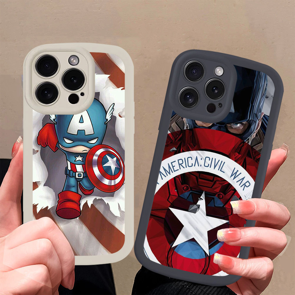 เคสสําหรับ iPhone 16 15 XS Pro Max Plus Cover F-75 กัปตันอเมริกา