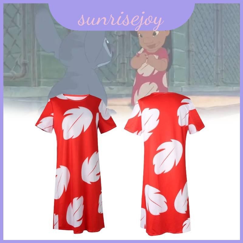 Lilo คอสเพลย์ Stitch เครื่องแต่งกายโพลีเอสเตอร์สําหรับอะนิเมะคอสเพลย์ฮาโลวีน Roleplay
