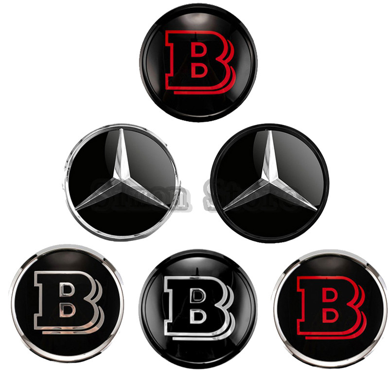 ในสต็อก Mercedes Benz Brabus รถด้านหน้ากระจังหน้าป้ายสัญลักษณ์รูปลอกสําหรับ CE Class GLA GLK ML GL G