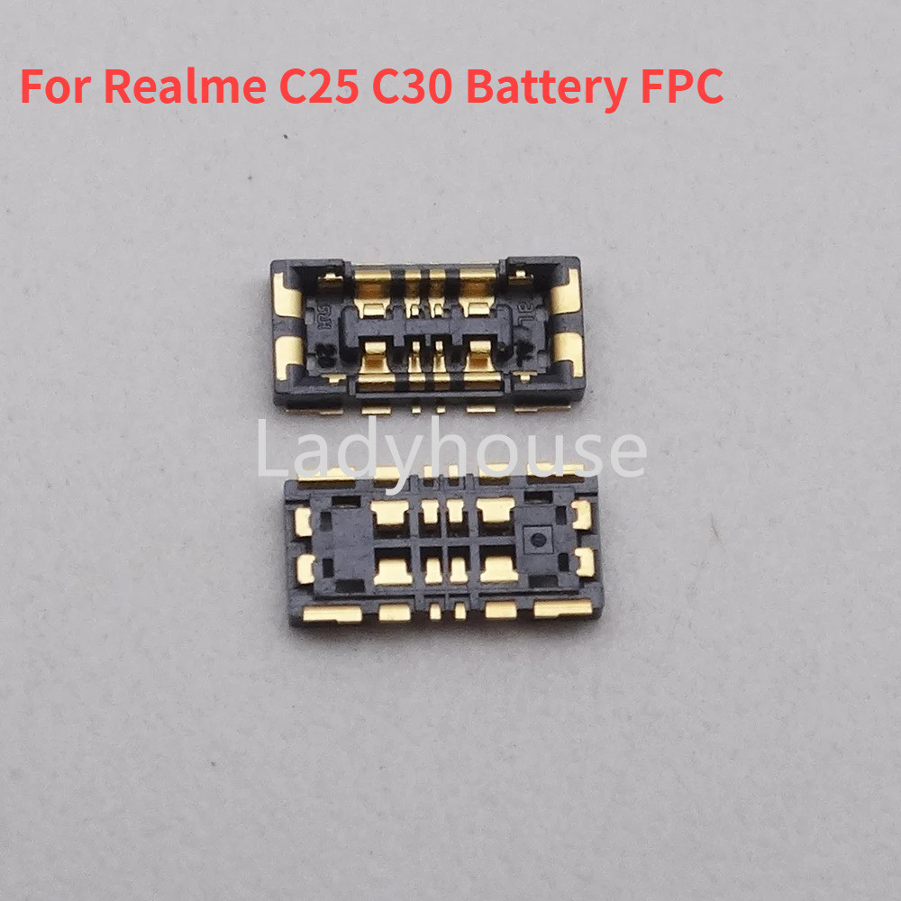 1-10pcs แบตเตอรี่ FPC Connector สําหรับ Realme C25 C30 แบตเตอรี่ FPC Connector Plug On Board