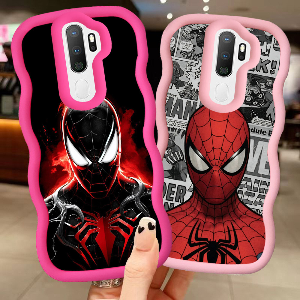 MERAH Z-63 Spider-man Red Black Pink Casing สําหรับ OPPO A9 F11 A5 2020