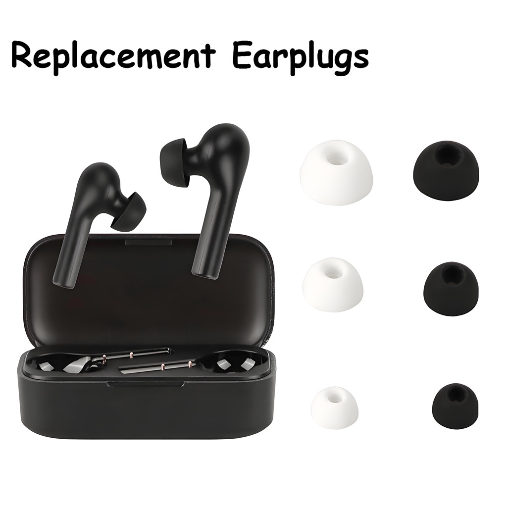 3 ขนาด/6 ชิ้นหูฟังซิลิโคนกันฝุ่นที่อุดหูสําหรับ QCY T1C T2C T5 T10 Pro T11 T13 ANC2 T13X T17 T18 T19