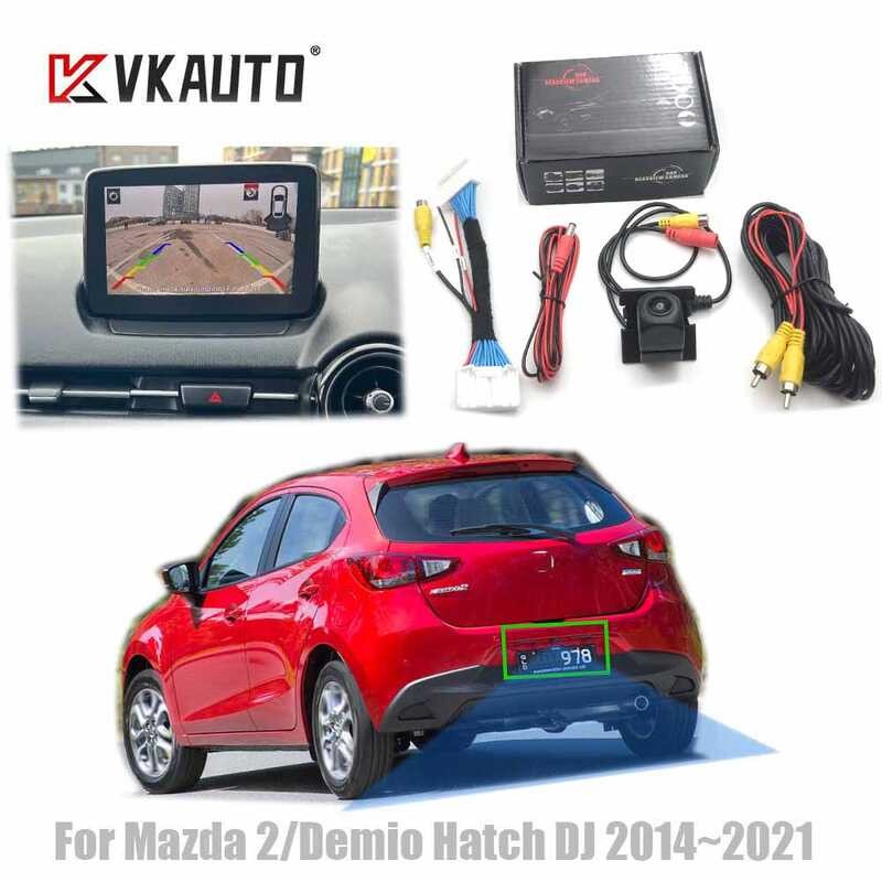 ▥ สำหรับ Mazda 2 Demio DJ Hatch 2015 ~ 2023 กล้องมองหลัง Fisheye ทำง