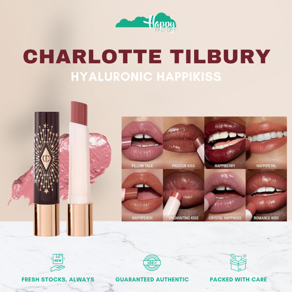 Charlotte TILBURY Hyaluronic Happikis ลิปบาล ์ ม | หมอน Talk Romance Kiss Enchanting Kiss