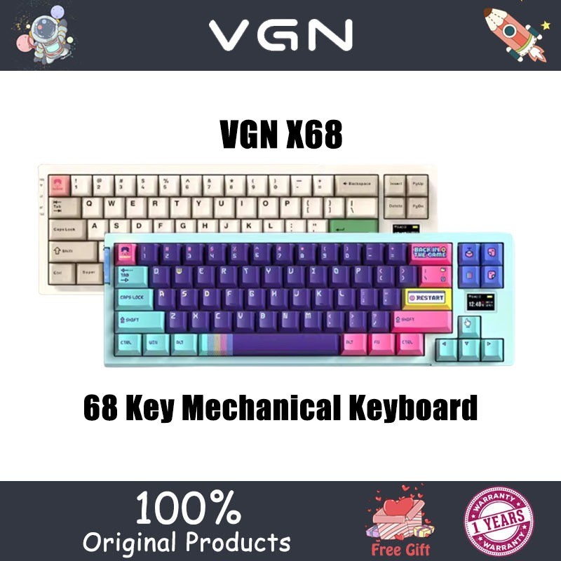 VGN X68 overlord the third mock examination mechanical keyboard PBT keycap