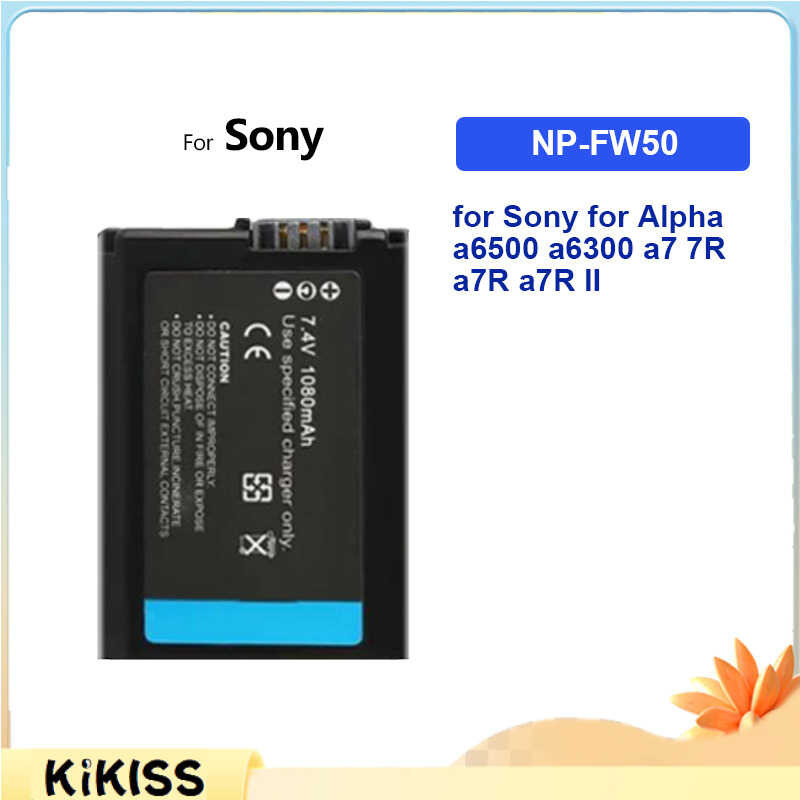 1080mAh NP-FW50 แบตเตอรี่ for Sony Alpha a6500 a6300 a7 7R a7R II a7II NEX-3 NEX-3N NEX-5