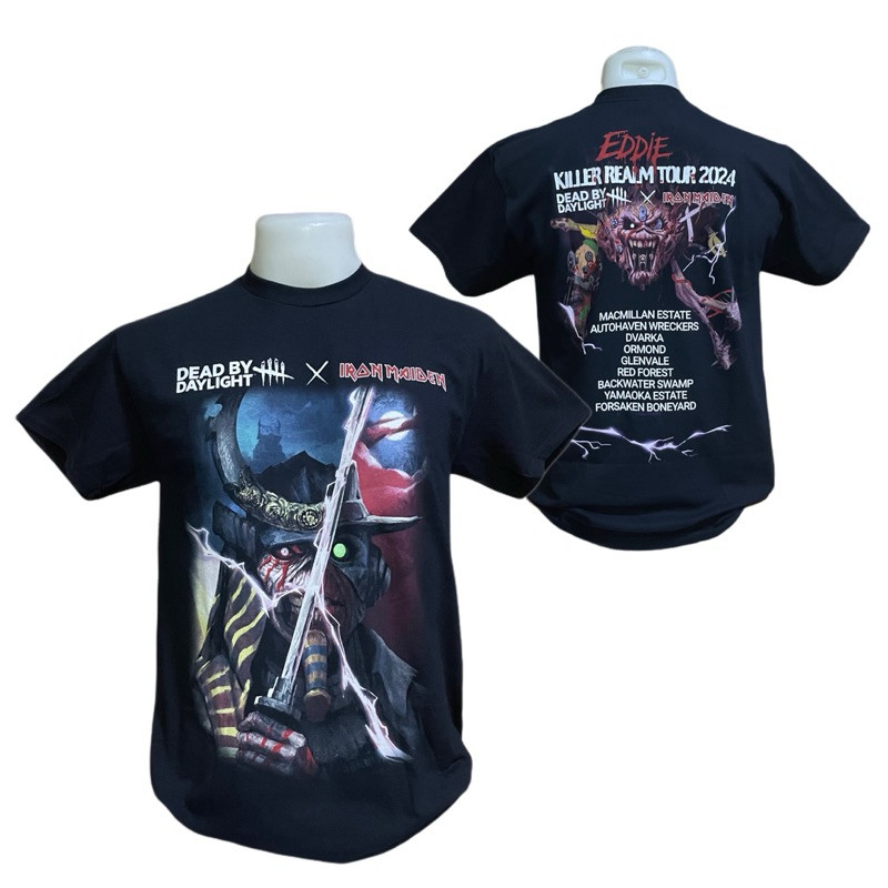 ♞,♘เสื้อวง IRON MAIDEN T-SHIRT ลาย DEAD BY DAYLIGHT KILLER REALM ลิขสิทธิ์ของแท้ UK HGJ
