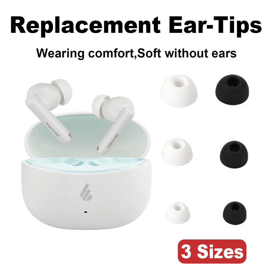 เปลี่ยนหูฟังซิลิโคนหูฟังหมวกใช้งานร่วมกับ EDIFIER Xemal X3 Plus X5 Pro หูฟังหูฟังที่อุดหู S/M/L (3 ค