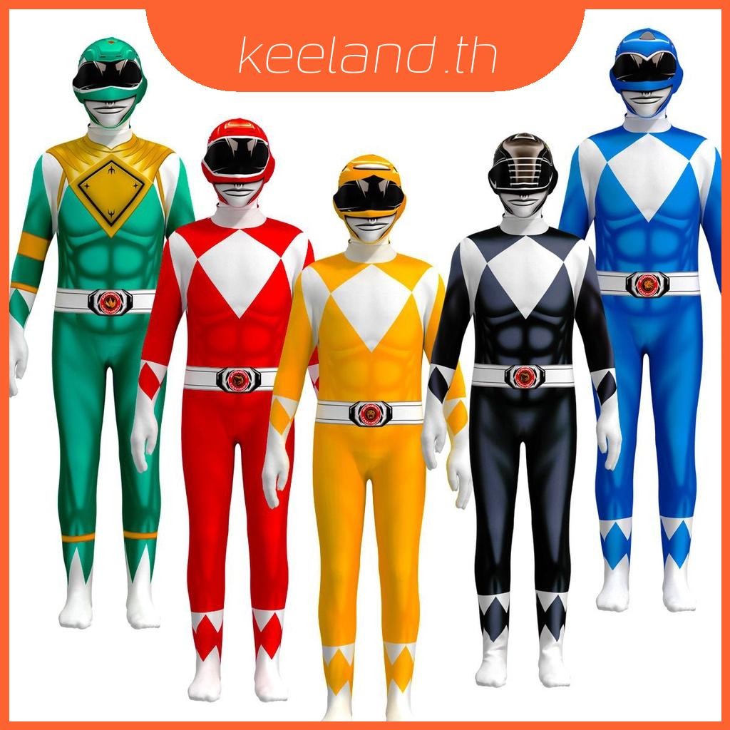 ชุดจั๊มสูทคอสเพลย์ Superhero Power Samurai Sentai Shinkenger Rangers เหมาะกับปาร์ตี้ฮาโลวีน สําหรับเ