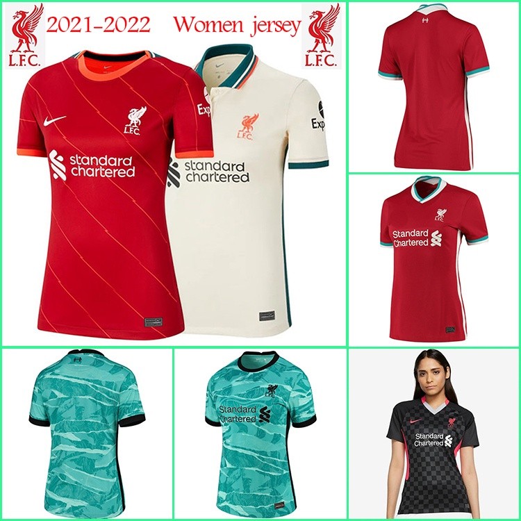 ในสต็อก 2020/2021/2022 คุณภาพสูงใหม่ล่าสุด garde AAA Liverpool เสื้อฟุตบอลผู้หญิง Soccer jersi สําหร