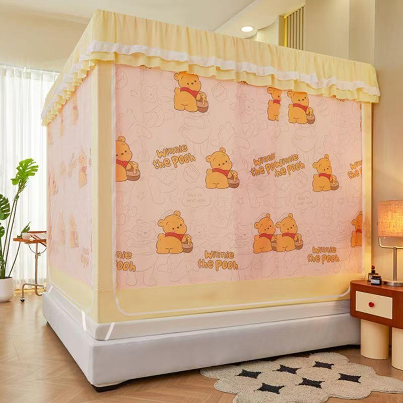 แนะนำ ผ้าม่าน ผ้าม่าน 4 ด้าน ดีสนานใหม่ มุ้งกันยุง5ฟุต 6/6.6 ฟุต 4สี ราคาพิเศษ มีเก็บเงินปลายทาง