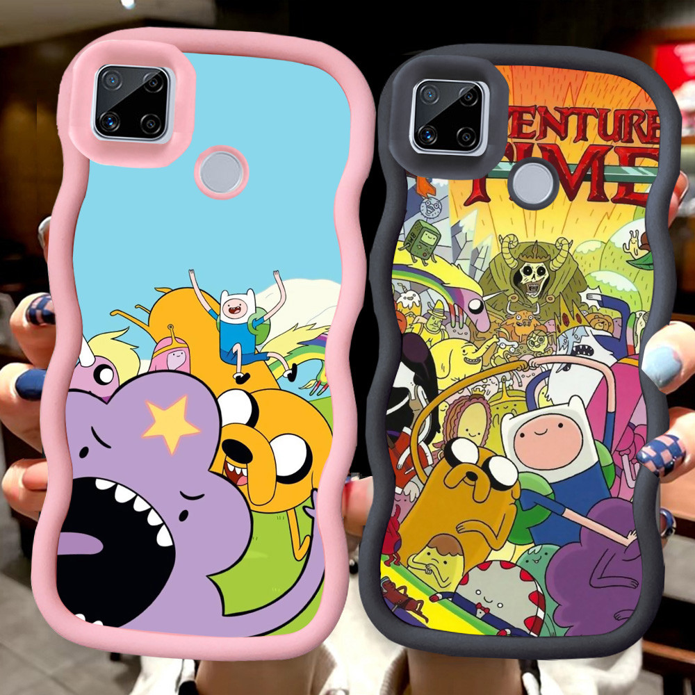 MERAH Z-4 Adventure Time Red Black Pink Casing สําหรับ Realme Narzo 20 C21Y C25 C21 C25s C25Y