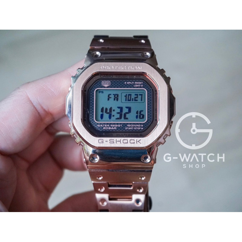 CASIO G-SHOCK Rose Gold Full Metal GMW-B5000GD-4, GMW-B5000GD-4A, GMW-B5000D, GMW-B5000 Bluetooth ก