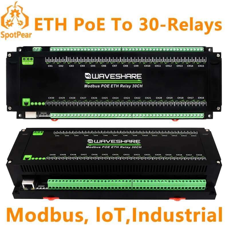 อุตสาหกรรม Modbus POE ETH RJ45 เพื่อรีเลย์ 30CH RTU/Modbus TCP-Ethernet สําหรับ IOT