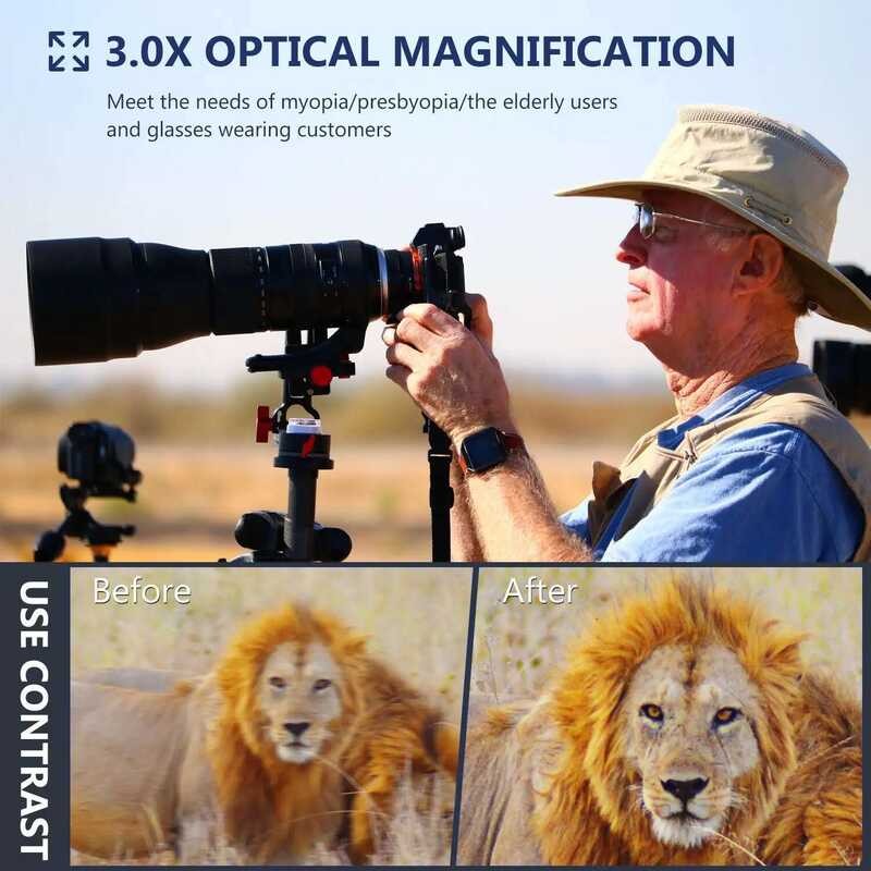 ❃ GGS  S8 3X ช่องมองภาพแบบออปติคอลช่องมองภาพกล้องแม่เหล็ก Fit 3-3.2 "Lcd สําหรับ Canon Nikon        