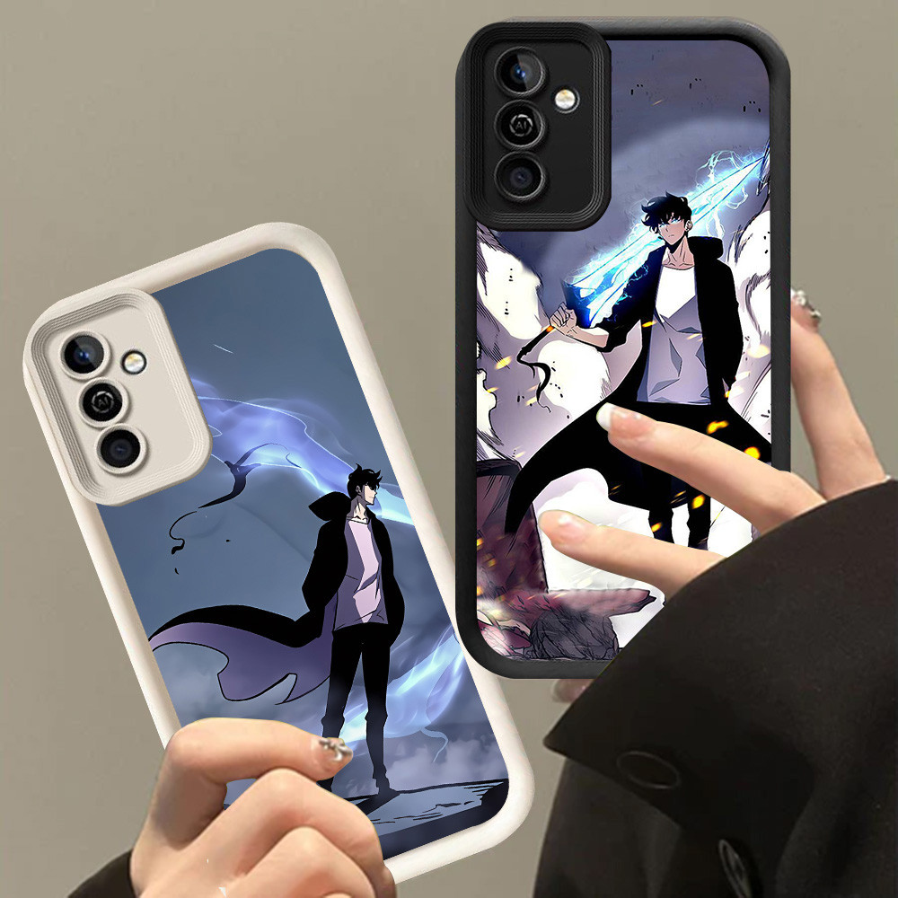 XI74 Solo Leveling Casing สําหรับ Samsung Galaxy A36 A56 S25 Ultra A26 5G สีดําสีขาว