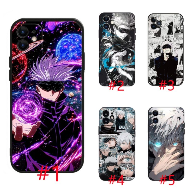 สําหรับ Redmi 15C A3 A5 14C 13C หมายเหตุ 10 12 Turbo 4 14 Pro Plus + 10S 4G 5G TH1 สีดํานุ่มเคสโทรศัพท์ Jujutsu Kaisen Gojo Satoru